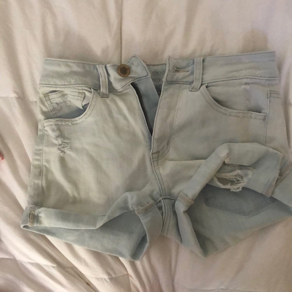 light blue hean shorts